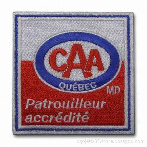 Embroidered Patches/Labels with Reflective Fabric, Available in Various Designs and Types